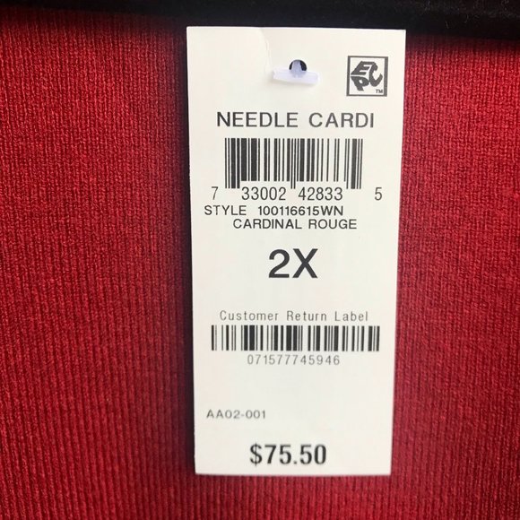 NEW Alfani Plus Cozy Open-Front Cardigan 2X - Picture 4 of 9